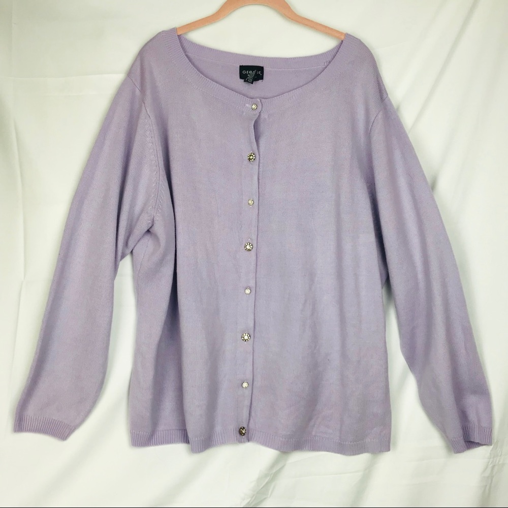 George Woman Lavender Cardigan Size 18/20W